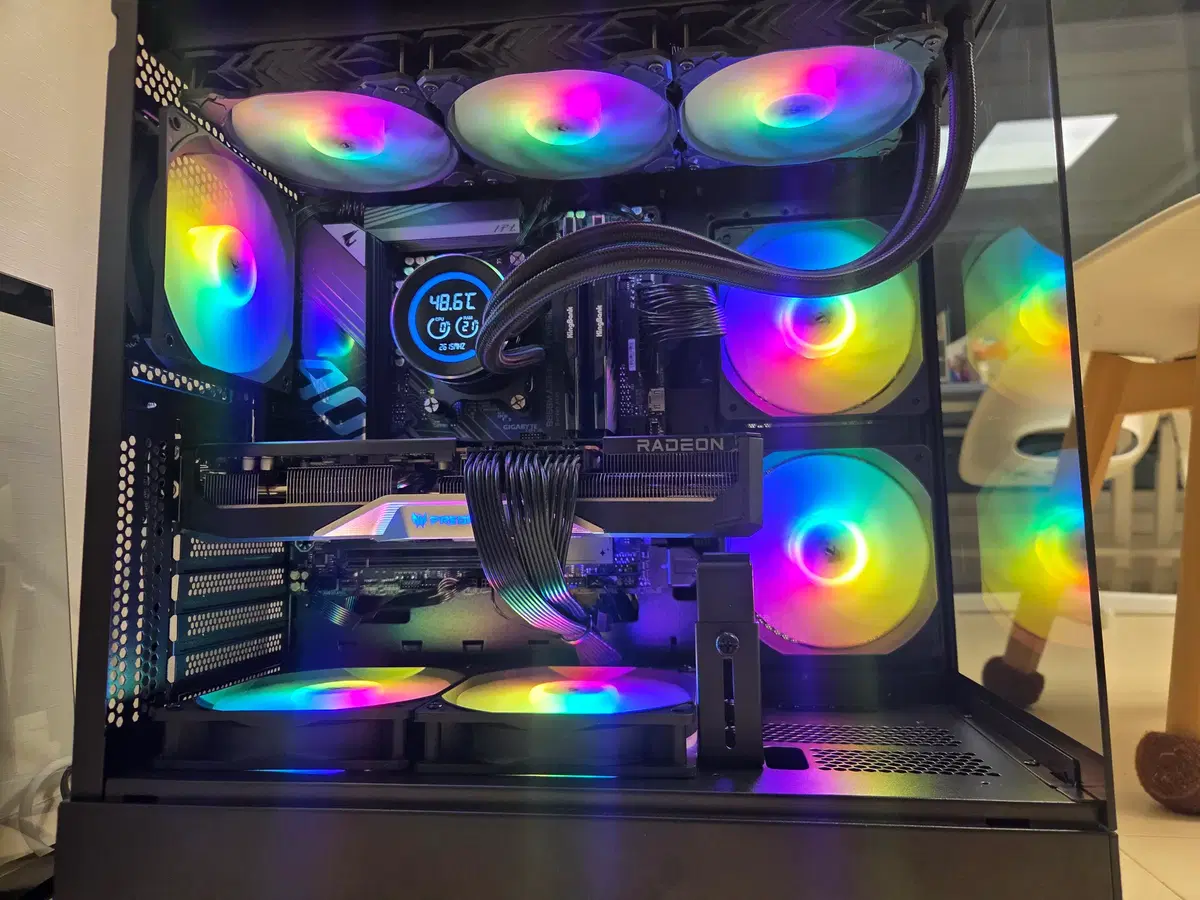 9800x3d, b850m wifi, rx 9070xt 고사양 가성비 본체