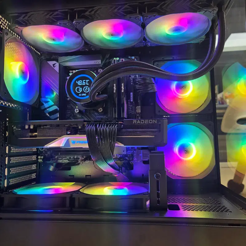 9800x3d, b850m wifi, rx 9070xt 고사양 가성비 본체