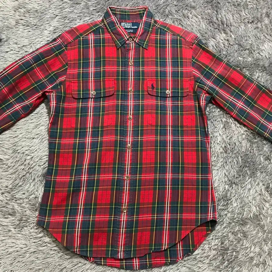 [S] 폴로(POLO)랄프로렌 빈티지 타탄 체크 셔츠1087