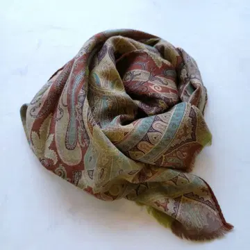 ETRO 울 실크 페이즐리 무늬 스톨