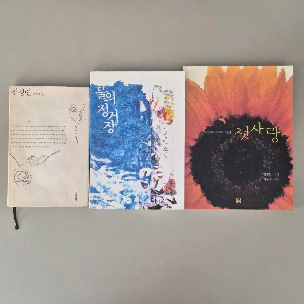 전경린 소설 3권 일괄 / 첫사랑 / 물의 정거장 / 검은 설탕이 녹는 동안