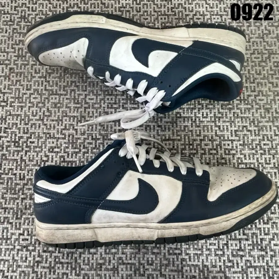 나이키 덩크 로우 네이비 화이트 운동화 275