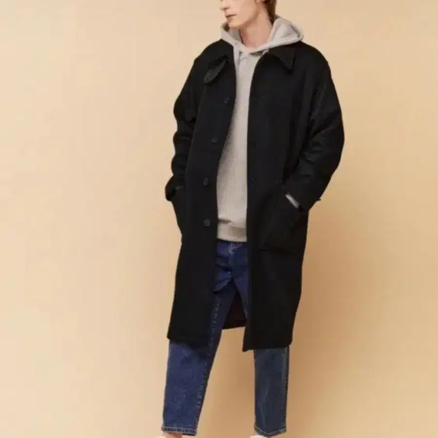RAUM 울캐시미어 발마칸 코트 네이비 M (100)