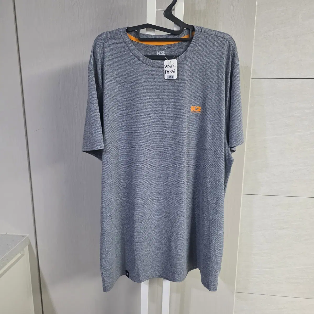 K2 반팔 티셔츠 그레이
