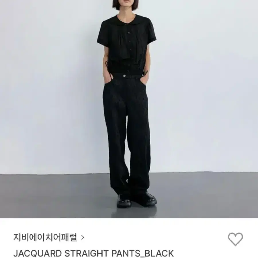 지비에이치어패럴 자카드 스트레이트 팬츠 블랙 M