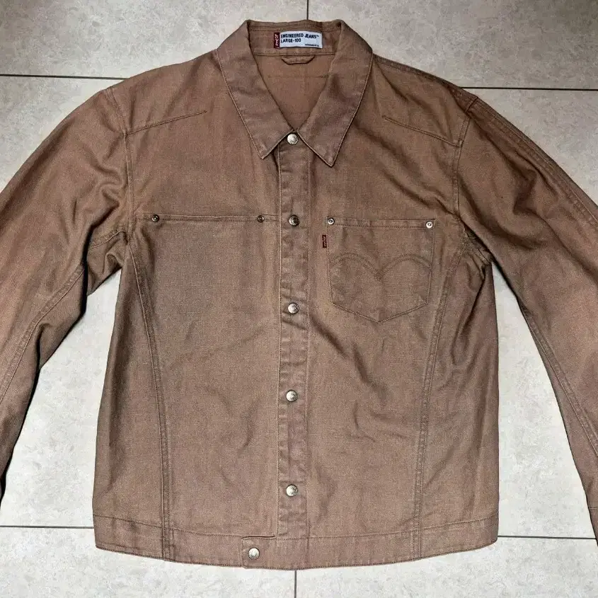 [Vintage 2001] LEVI'S ENGINEERED JEANS 1st Rare Hemp-Cotton Tracker Jacket (L/100)