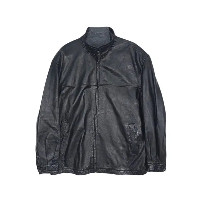 Bean Pole 램스킨 하이넥 레더 자켓 105