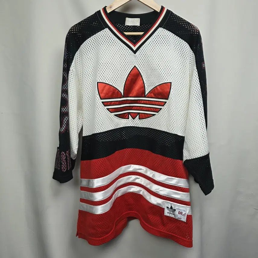 [(희귀) ADIDAS] 남성 80s 일본 빈티지 RUN DMC 하키셔츠