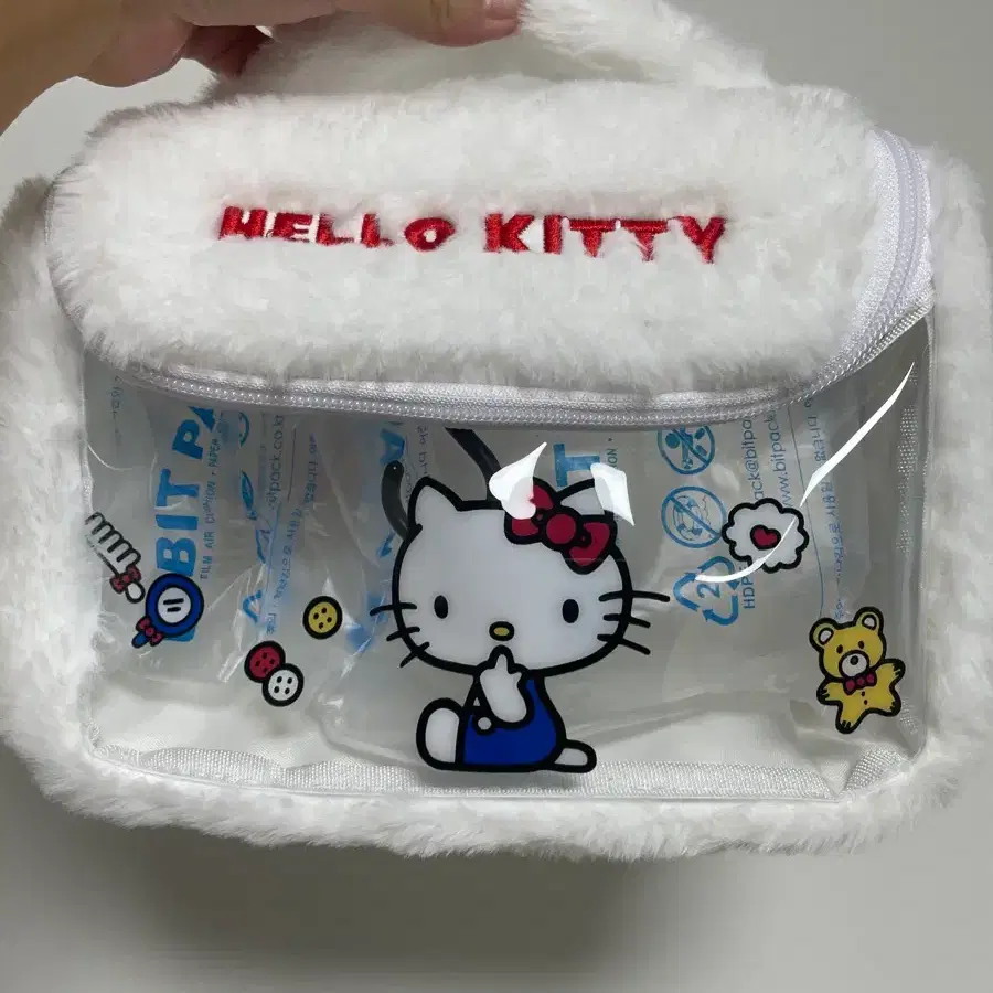 헬로키티 털 파우치