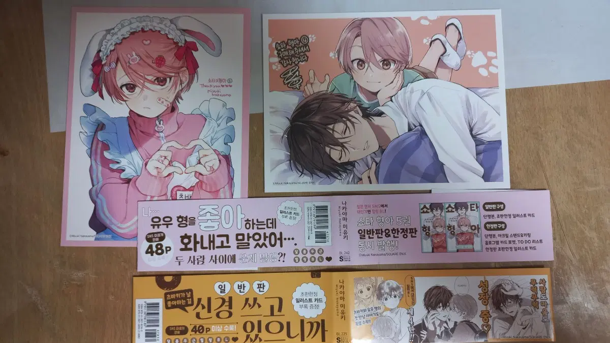 쇼타형아 bl 만화책 특전 띠지