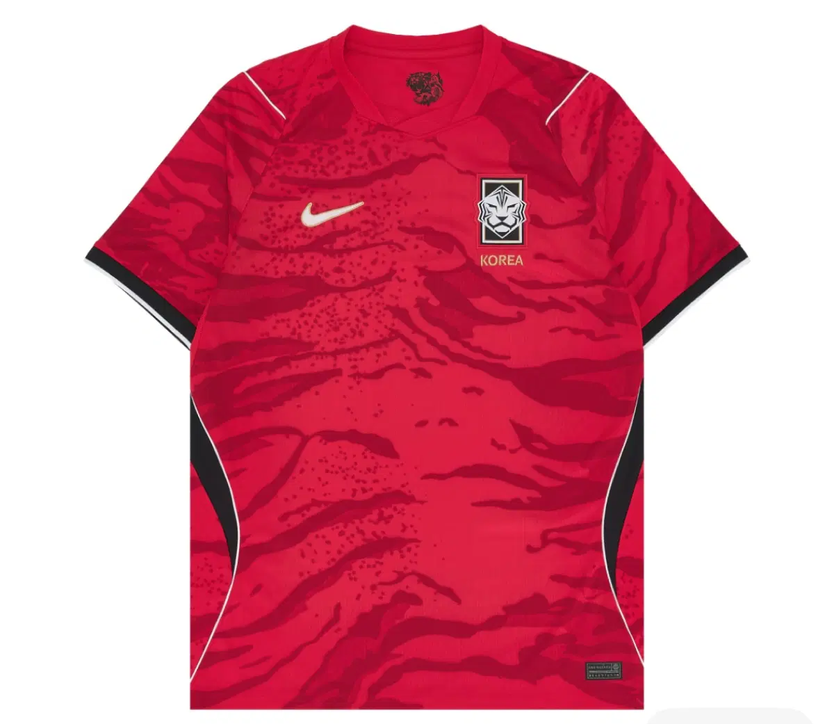( S ) 나이키 대한민국 2026 스타디움 홈 드라이핏 사커 레플리카 저지 글로벌 레드 블랙