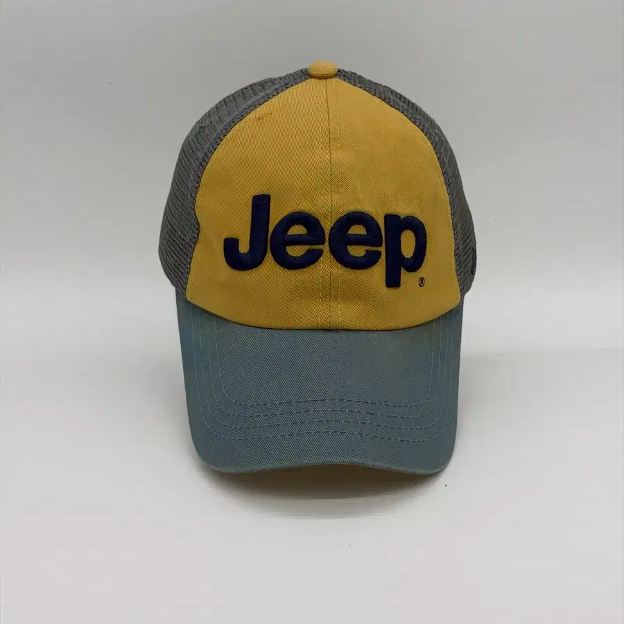 [F] Jeep 지프 빅로고 컬러블록 메쉬 트러커캡 머스타드 볼캡 모자