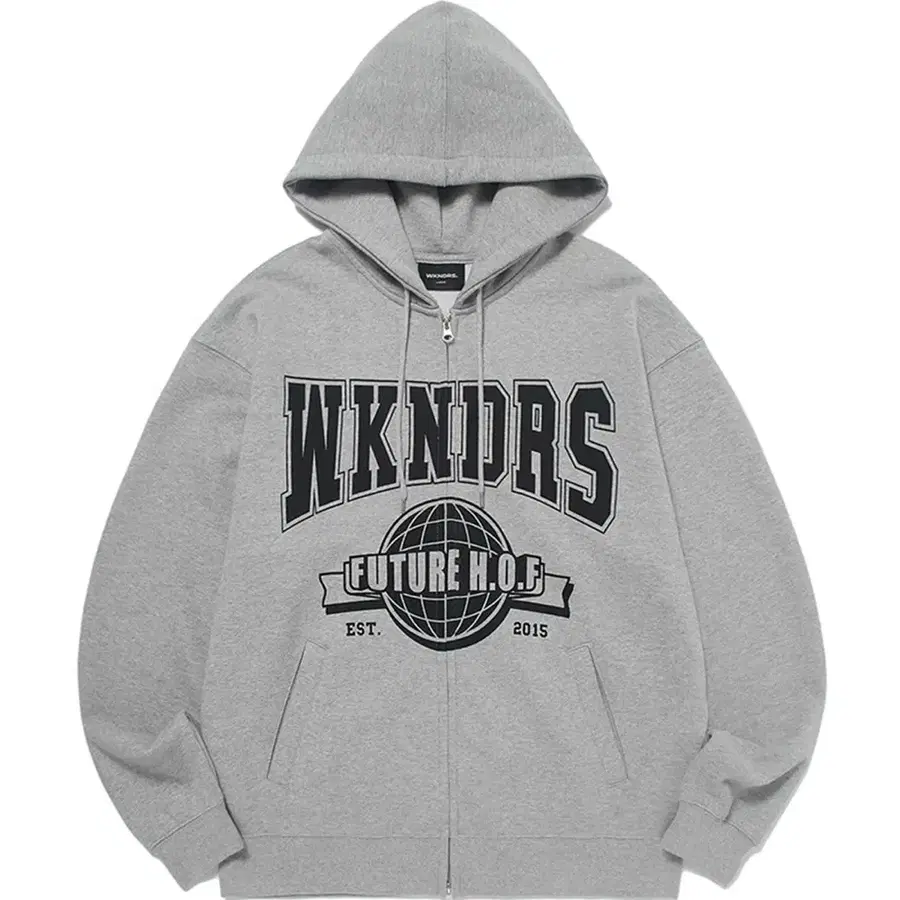 위캔더스 H.O.F ZIPUP HOODIE (GREY) 후드 집업 그레이 L