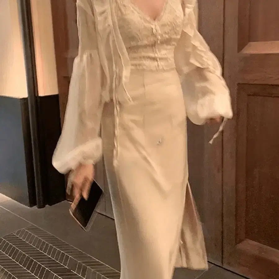435. 시스루 쉬폰 가디건 아이보리