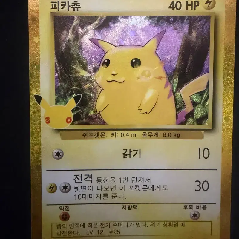 포켓몬 카드 30주년 뚱카츄 복각