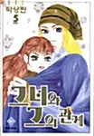 만화책/중고 그녀와 그의 관계 1~5권(완결)/무료배송