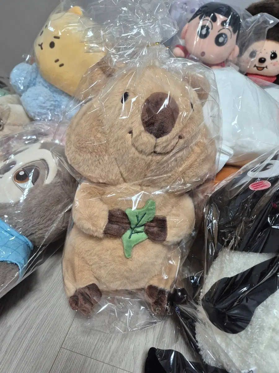 곰돌이 인형 잎사귀 나뭇잎(가방임)