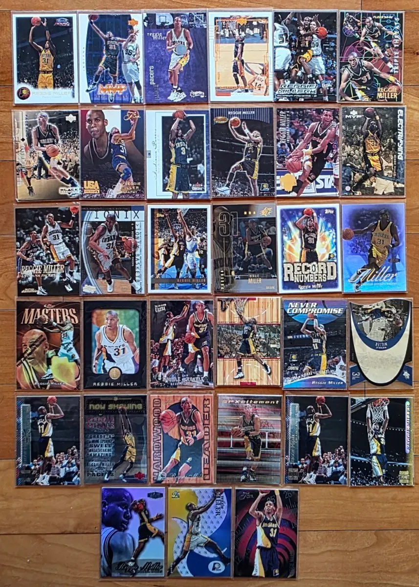 레지 밀러 농구카드 33장 일괄 Fleer Ultra Flair Topps Upper Deck 인서트 다수