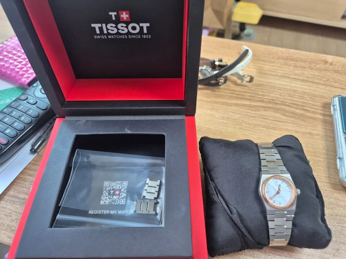 티쏘 PRX 쿼츠 25mm 로즈골드 콤비
