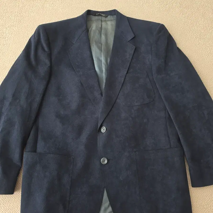 HALSTON 할스톤 울트라 스웨이드 네이비 자켓 100-105