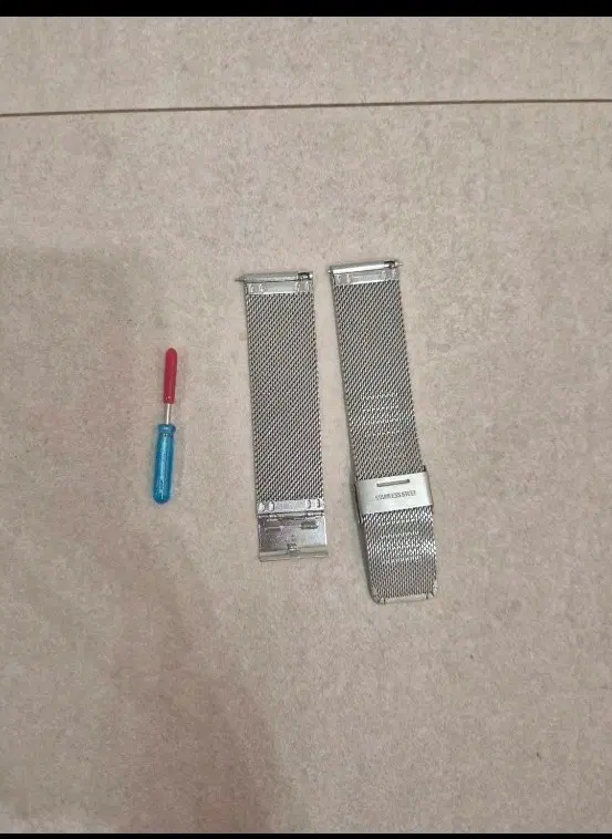 메쉬 시계줄 22mm 실버 + 공구