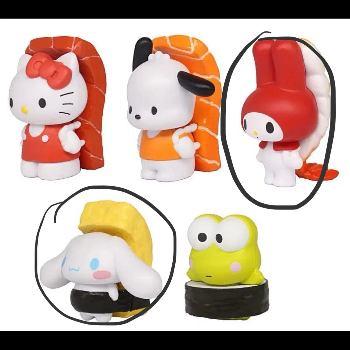 산리오 스시 초밥 가챠 마이멜로디 시나모롤