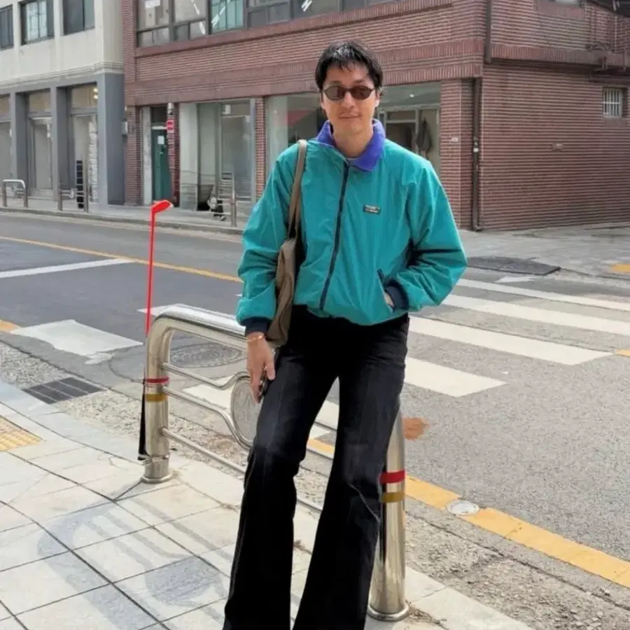 (M) 90s 엘엘빈 플리스 라이닝 웜업 자켓 민트