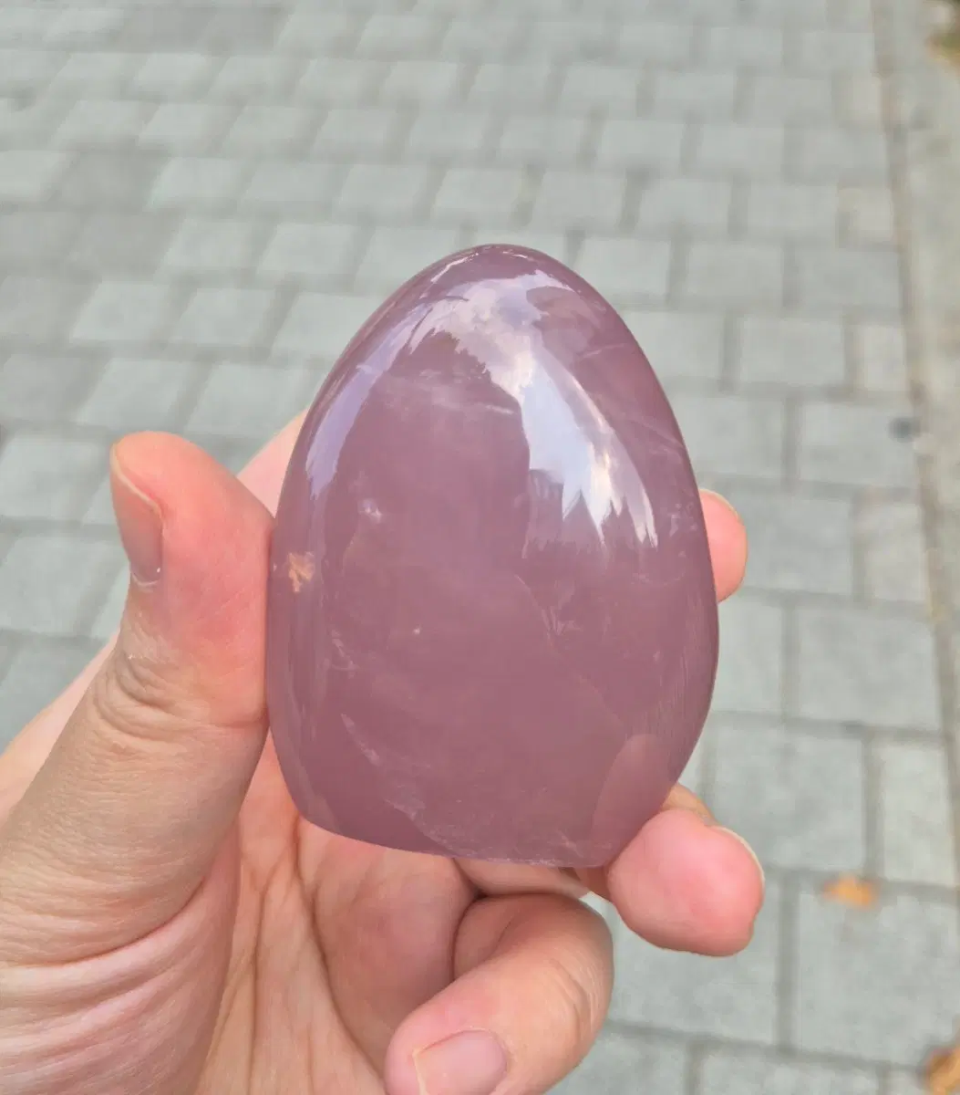 레어! 스타 퍼플 로즈쿼츠 쉬머리한 펄이 뜨는 광물 장미수정 힐링스톤