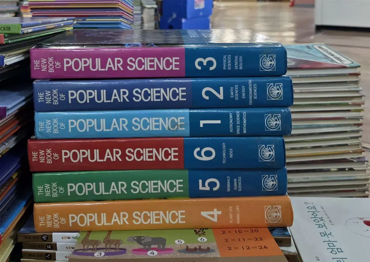 THE NEW BOOK OF POPULAR SCIENCE / GROLIER 6권 세트 과학백과 중고책