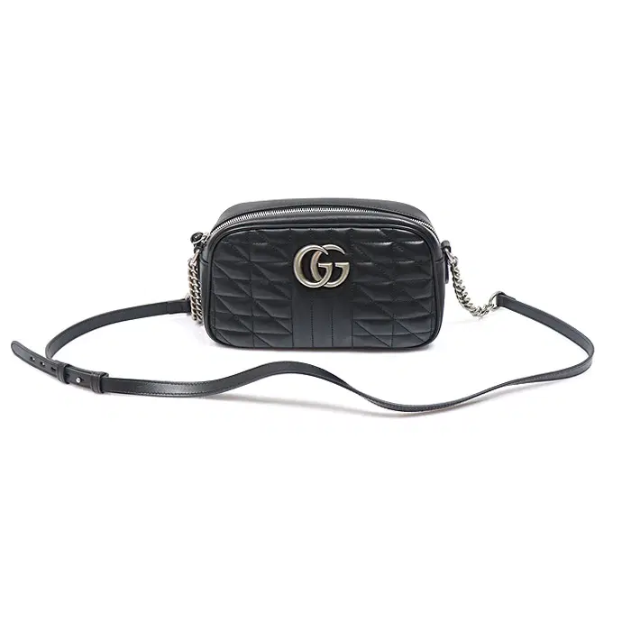 Gucci(구찌) 447632 블랙 마틀라세 GG 마몽 스몰 카메라 숄더백 MBD71393GU
