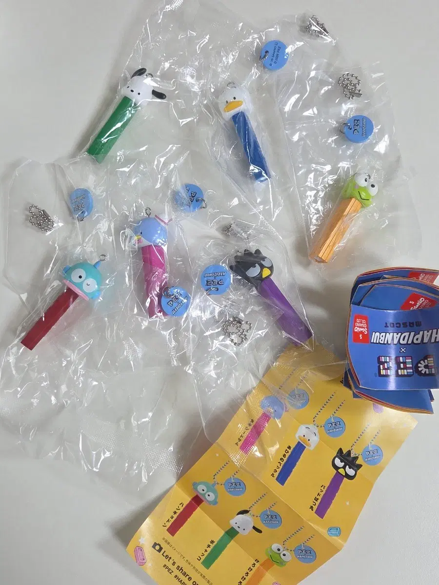 산리오 해피단브이 pez 페즈가챠 풀세트 케로피 한교동 포차코