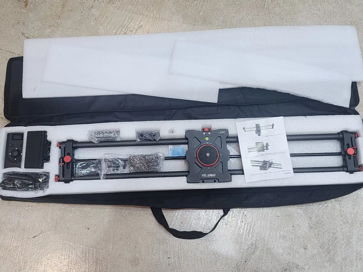 옐랑구 YELANGU L80RC 전동 카본 카메라 슬라이더 풀세트