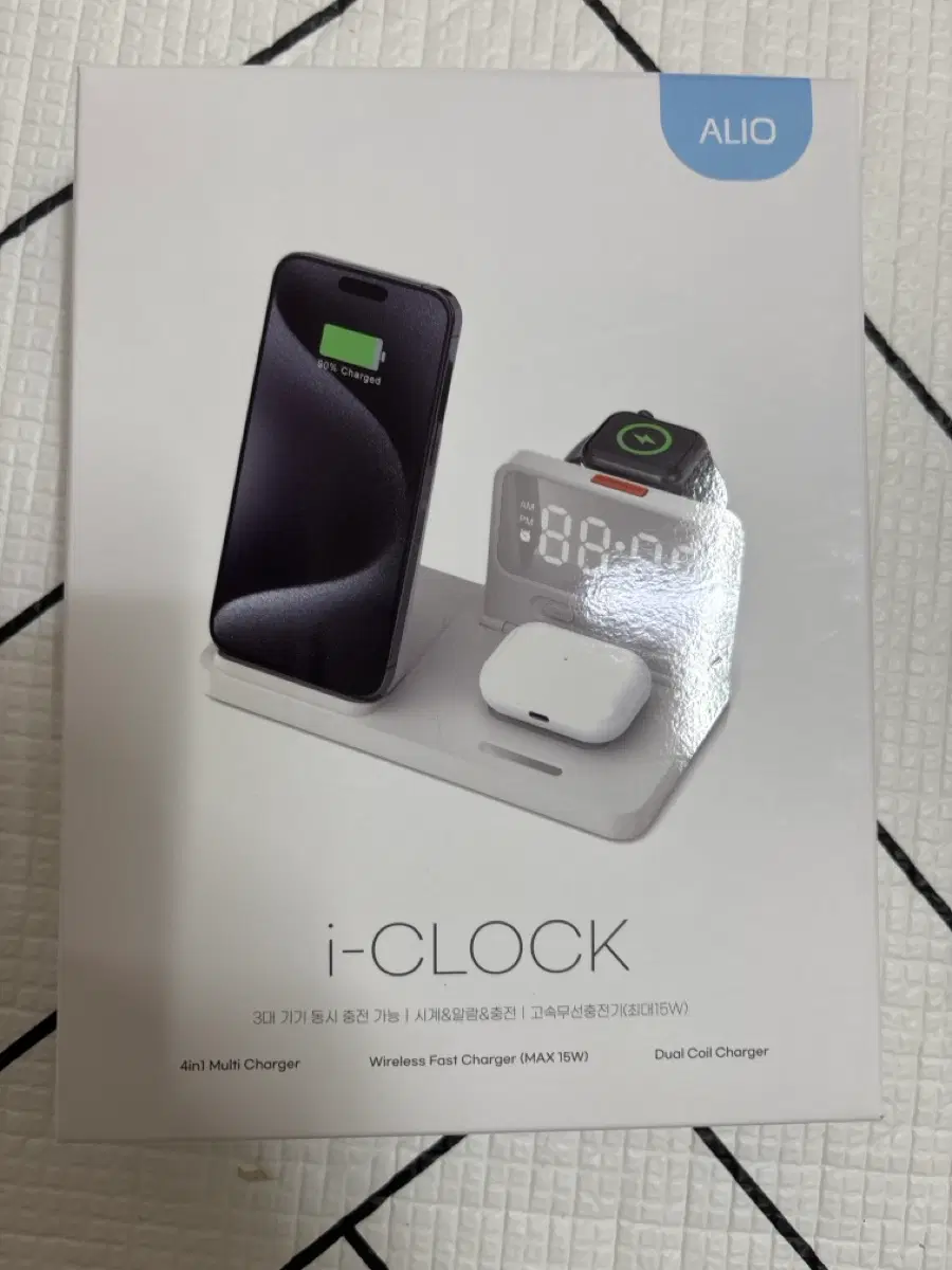 ALIO i-CLOCK 4in1 멀티 고속 무선 충전기