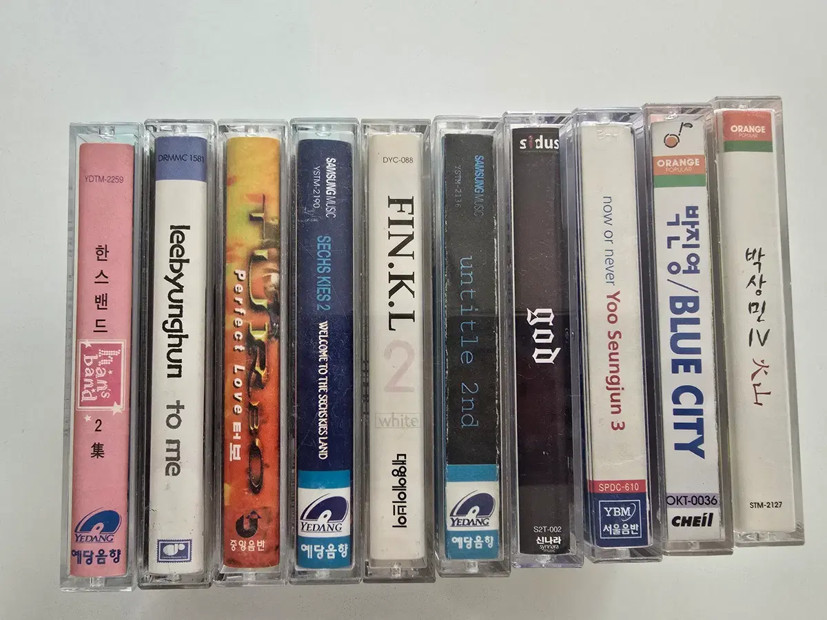 31 한스밴드, 이병헌, 터보, 젝스키스, 핑클 (Fin.K.L), 언타이틀 (Untitle), 지오디 (god), 유승준, 박진영, 박상민 개봉 카세트테이프 총10개일괄판매
