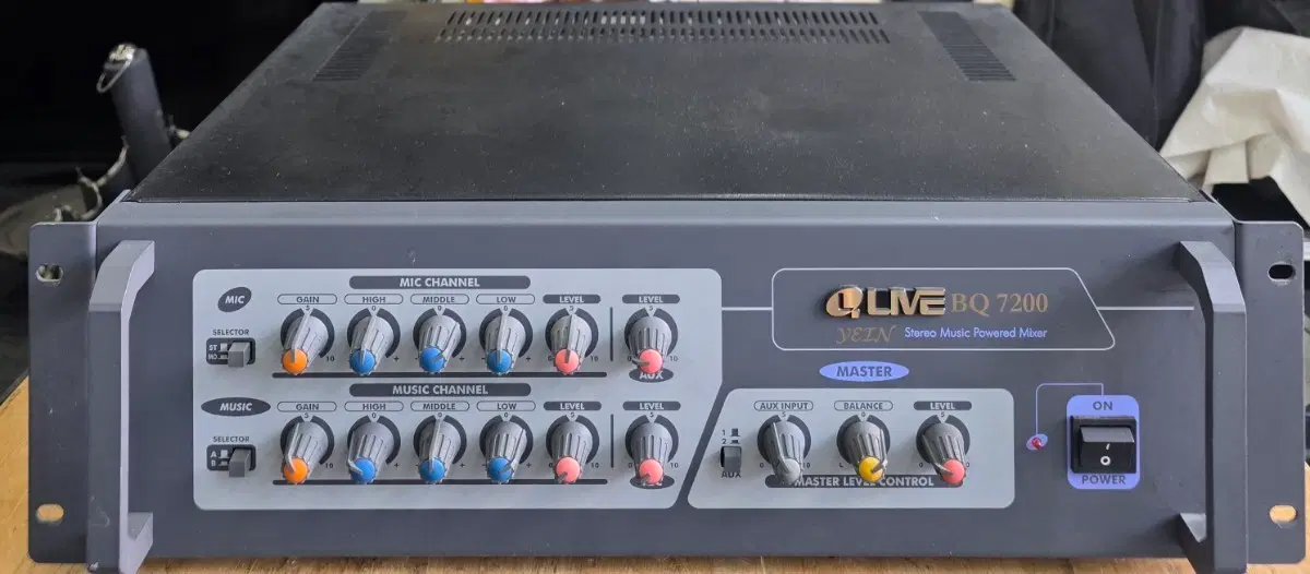 4LIVE BQ 7200 스테레오 뮤직 파워드 믹서