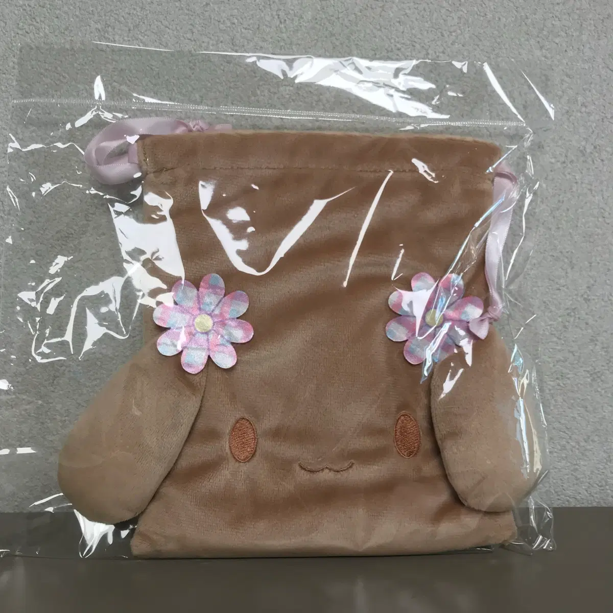 산리오 시나모엔젤스 복주머니 파우치 모카