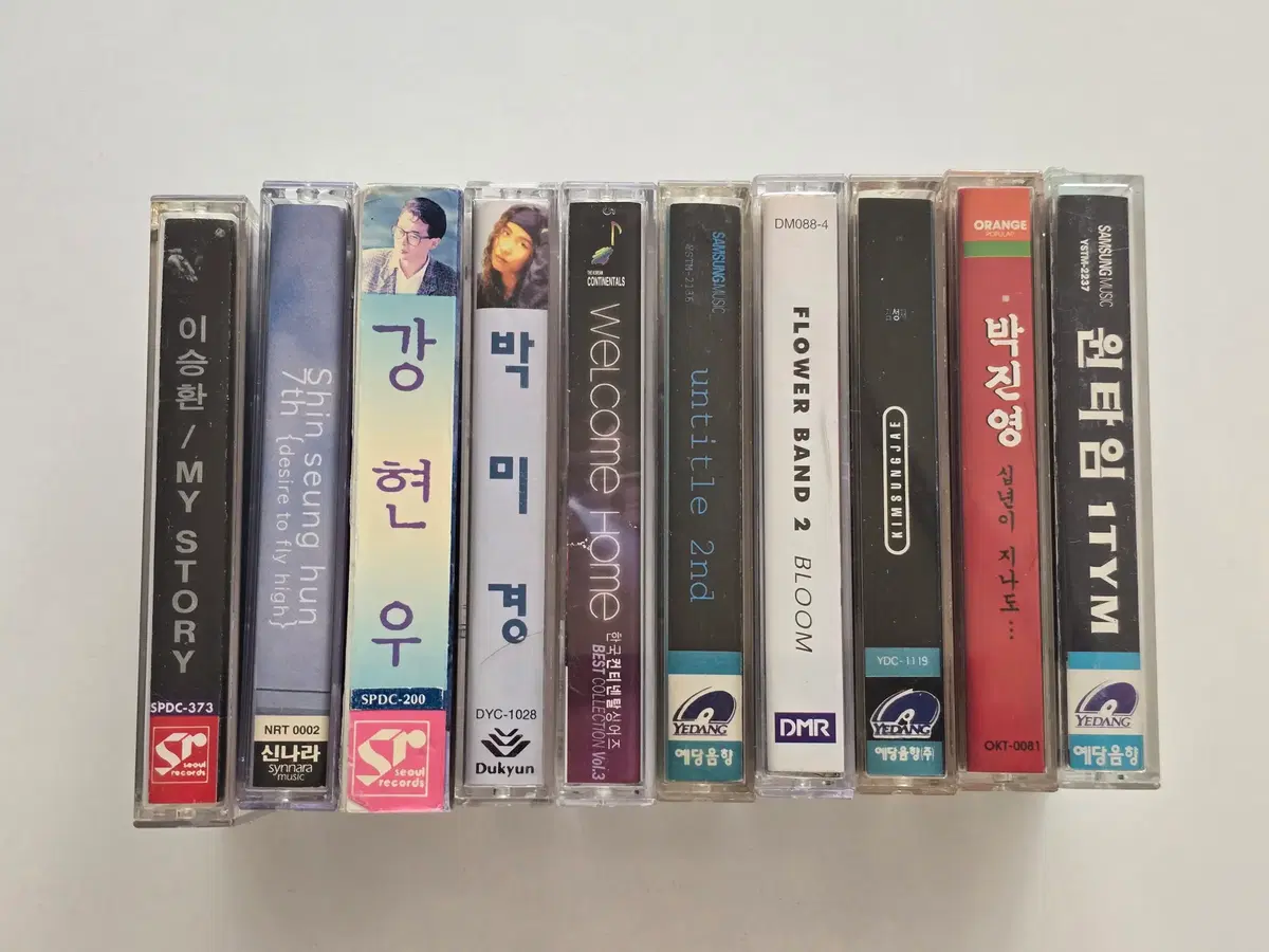 40 이승환, 신승훈, 강현우, 박미경, 한국컨티넨탈상어조, 언타이틀, 플라워, 김성재, 박진영, 원타임 카세트테이프 총 10개 일괄판매