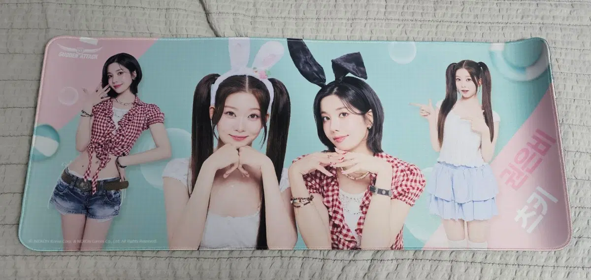 미사용 서든어택 권은비&츠키 한정판 마우스 장패드