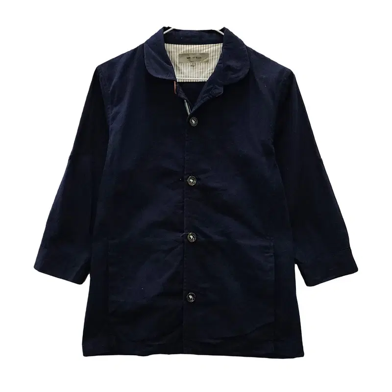 SHIPS 내추럴모리 쉽스 제트블루 네이비 칠부 셔츠 자켓 S MADE IN JAPAN