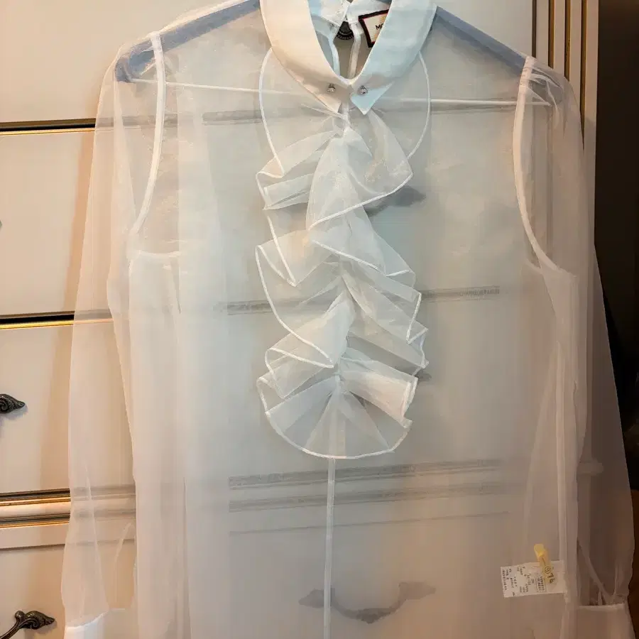 모조에스핀 러플 시스루 블라우스 55