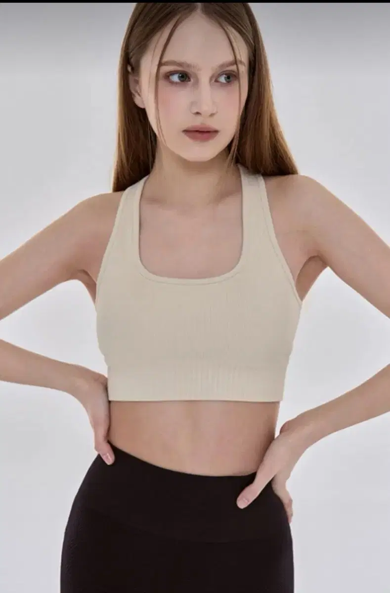(새상품) 더조이 하이터치 레이서백 스포츠브라 m