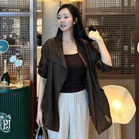 1104라이너 슈퍼린짱 어텀 오간자 자켓 브라운
