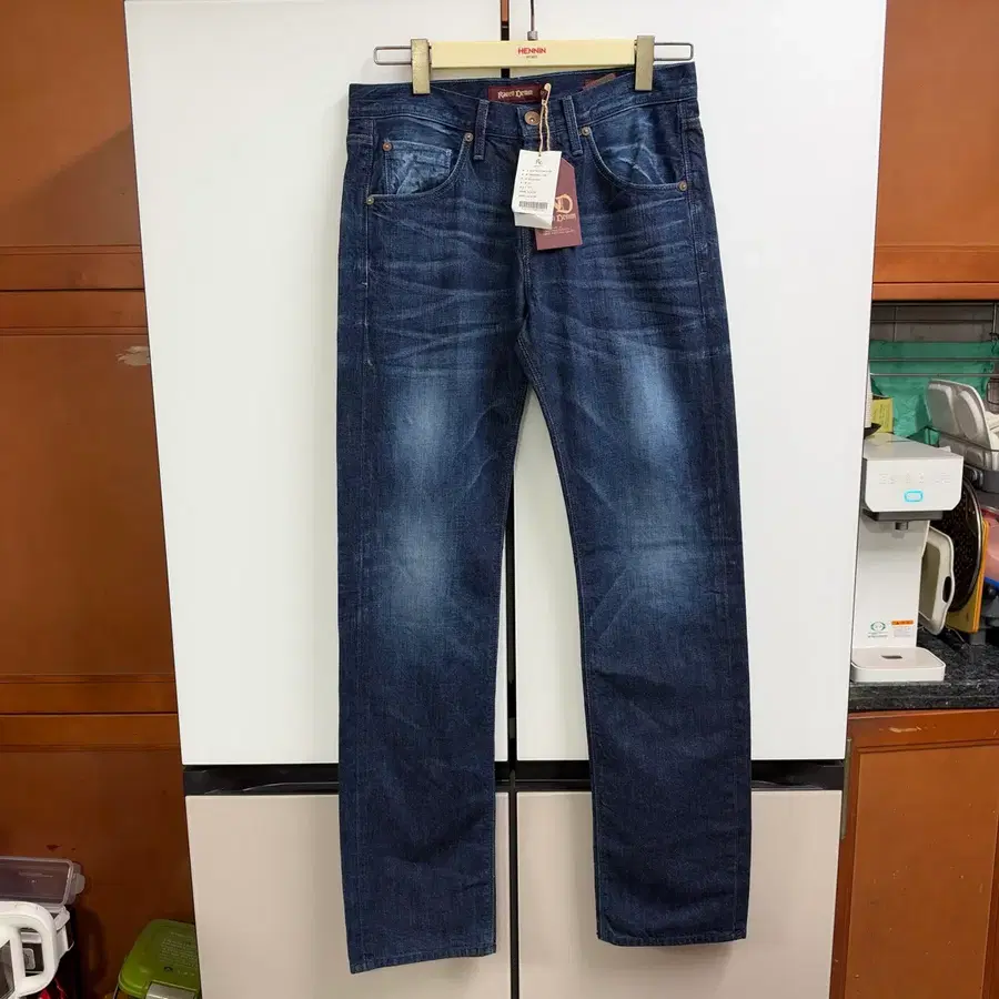 Made usa raven denim 버튼플라이 남자 데님 팬츠(30)