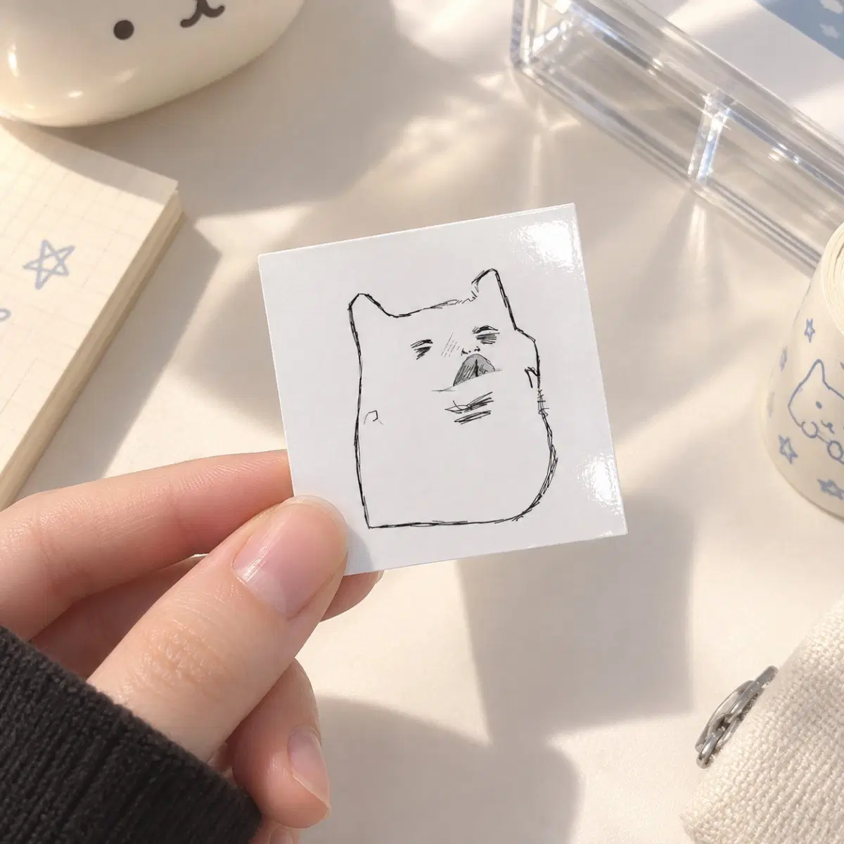 고양이 동일디자인 10매 스티커