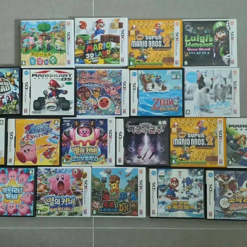 닌텐도DS, 3DS 포켓몬스터,젤다,동물의숲,미궁의군주,커비,봄버맨,루이지맨션 인기 게임칩 곽팩 판매