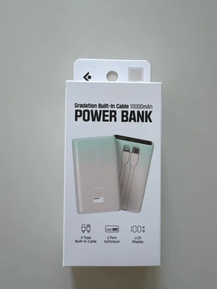 팬톤 신형 그라데이션 보조배터리10000mAh LCD 디스플레이 2포트