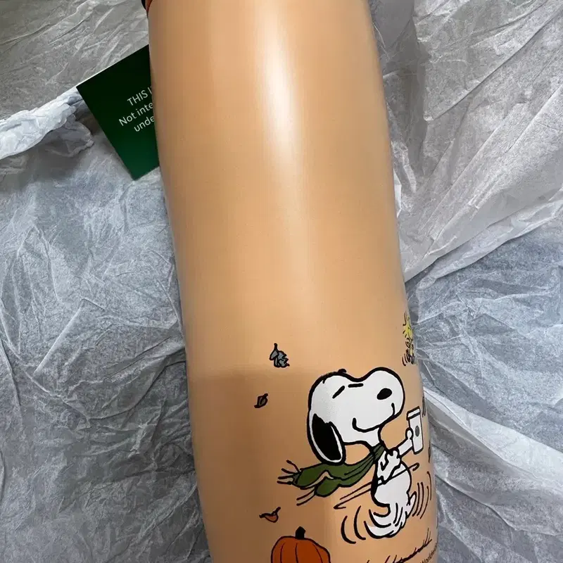 스타벅스 SS 펌킨 피너츠 플로우라인 텀블러 473ml