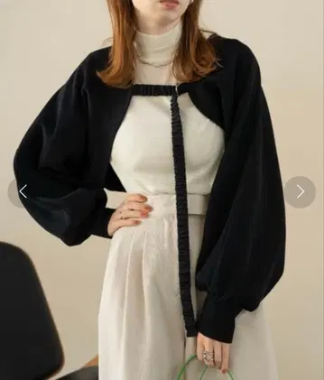 [ hinari ] [ 새상품급 ] 개더 벨트 볼레로 가디건