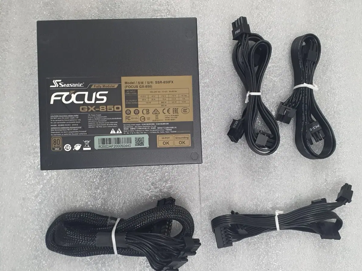 컴퓨터 파워 850W 시소닉 FOCUS GOLD GX-850 풀모듈러