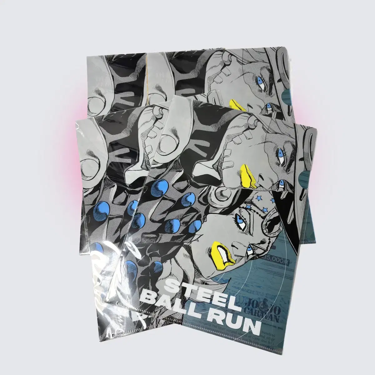 죠죠의 기묘한 모험 스틸 볼 런 카라반 클리어 파일 2매 set 미개봉